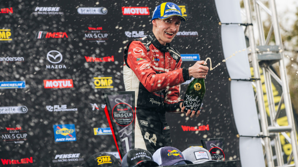 Gossett Masters Tricky St. Pete Conditions for First Mazda MX-5 Cup Win